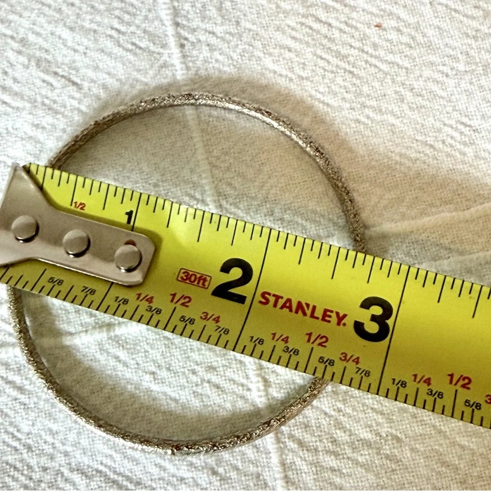 Set of 4 Silver Tone Bangle Bracelets to stack/layer